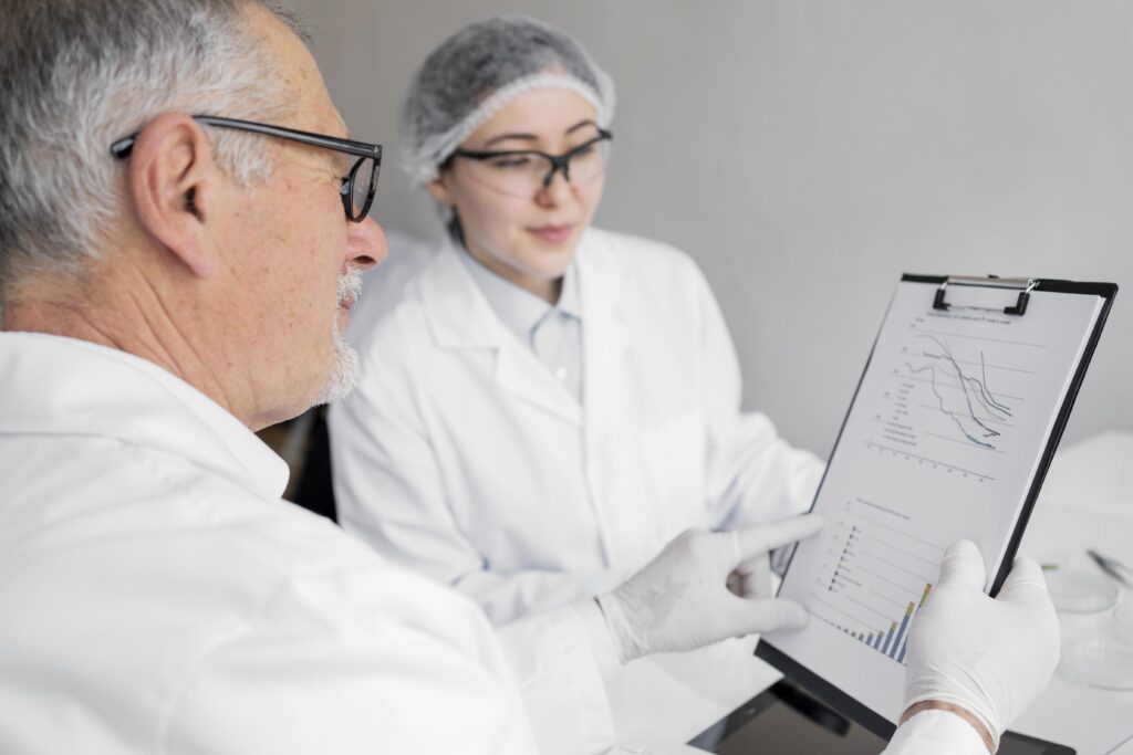 colleagues laboratory doing experiments